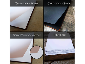 Limited Edition river table style wood cover books cardstock page options