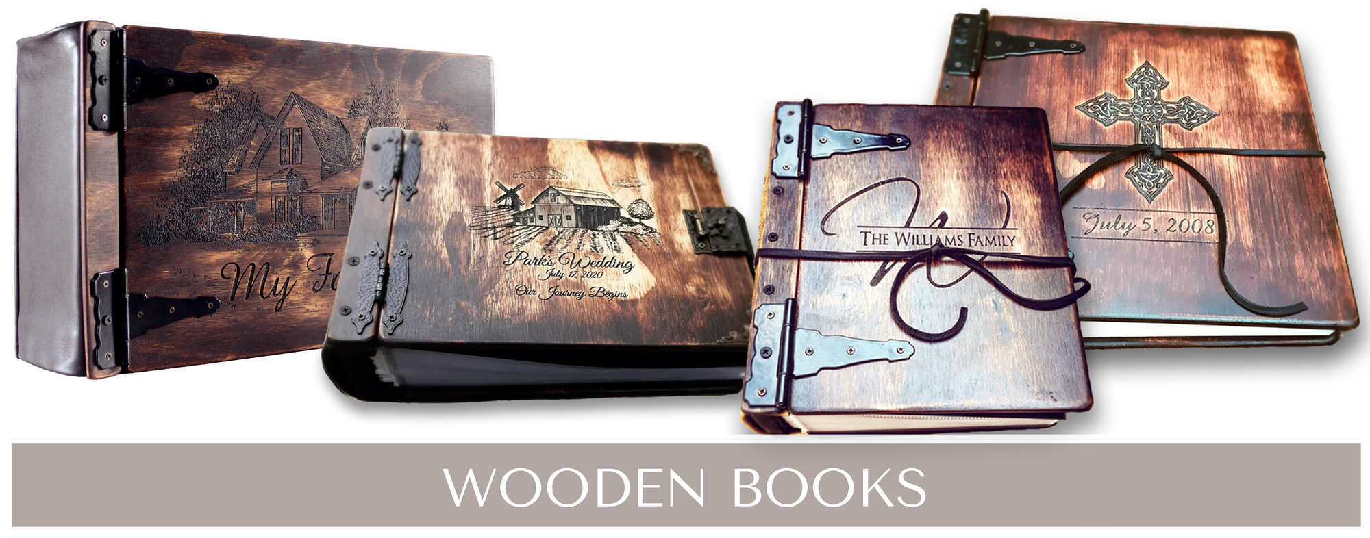 Wood Cover Books Only