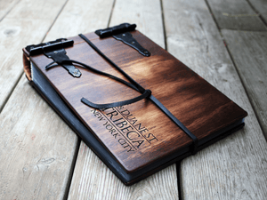 Custom Wedding Guest Book" | Commemorate your wedding day in style with a personalized guest book by Rustic Engravings - the perfect gift to capture precious memories for years to come.