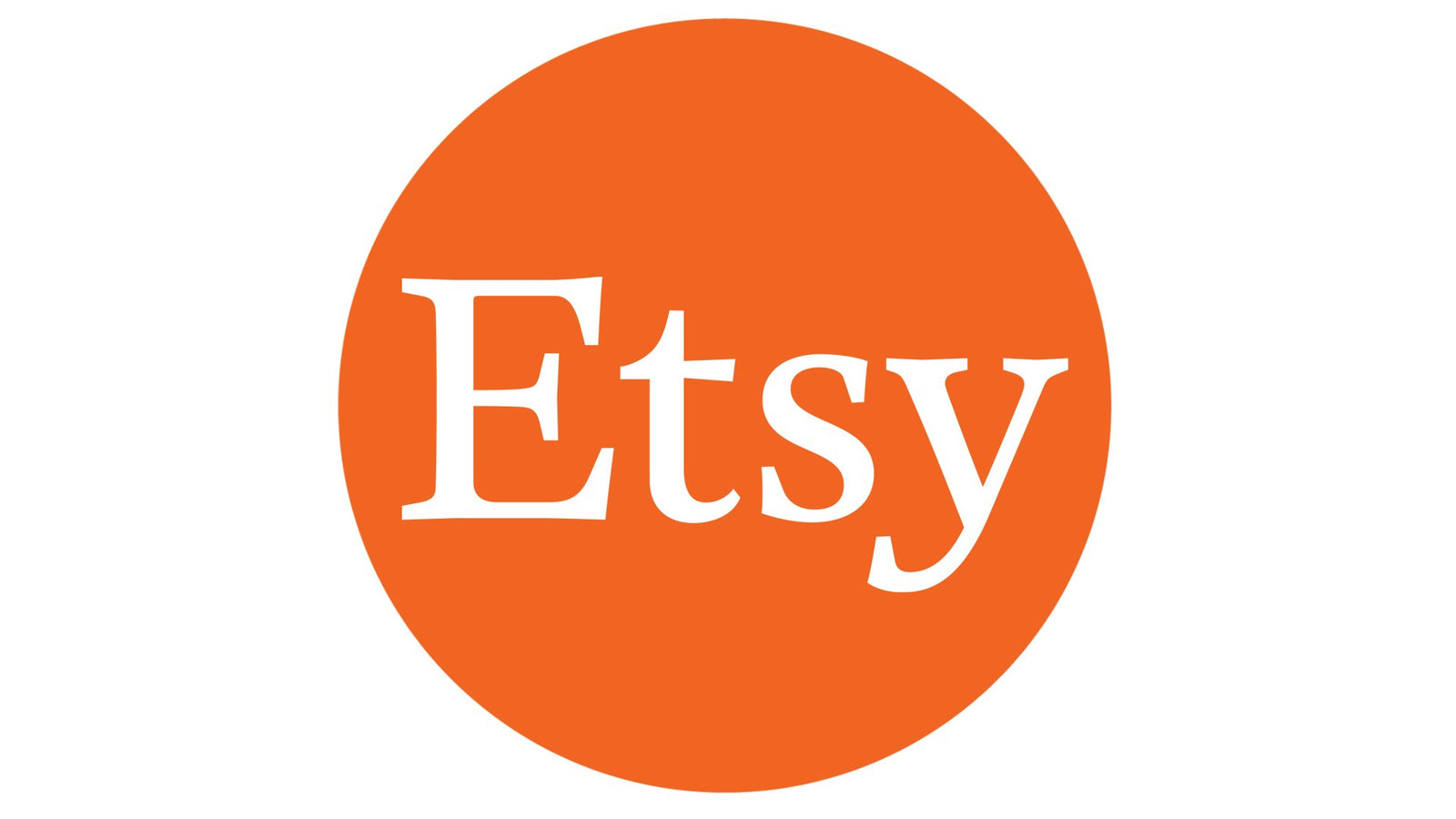 Etsy logo featuring the name in white text on an orange circular background, ideal for online shopping love.