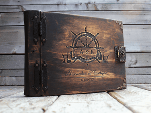 Rustic Wood Photo Album for 5th Anniversary | Cherish the memories of the past five years with a beautiful and rustic wood photo album by Rustic Engravings - a perfect 5th anniversary gift.