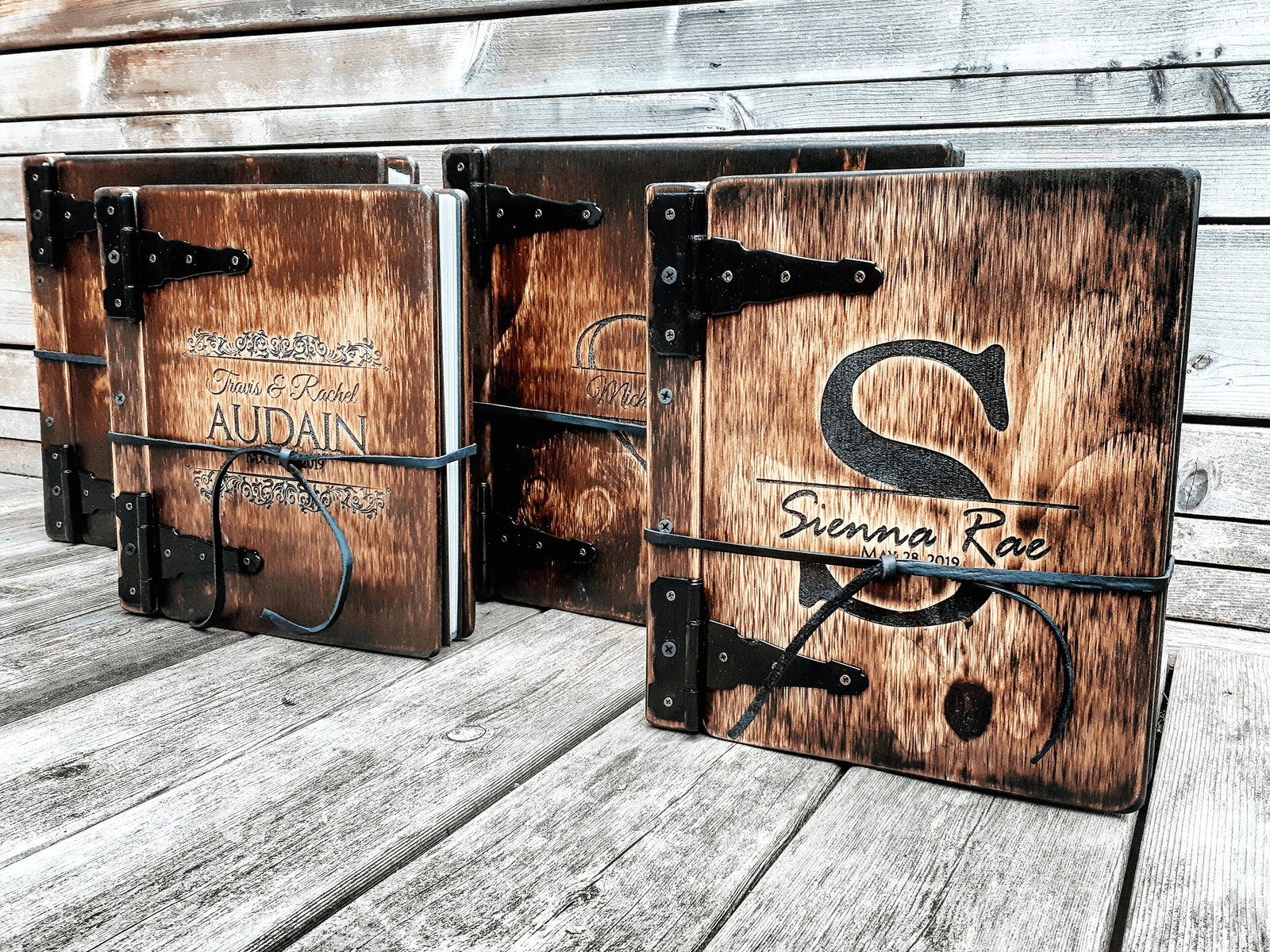 Engraved Wood Wedding Album | Create a lasting memento of your wedding day with our personalized wooden photo album by Rustic Engravings. The perfect blend of rustic charm and modern elegance, and an unforgettable gift for any bride and groom.