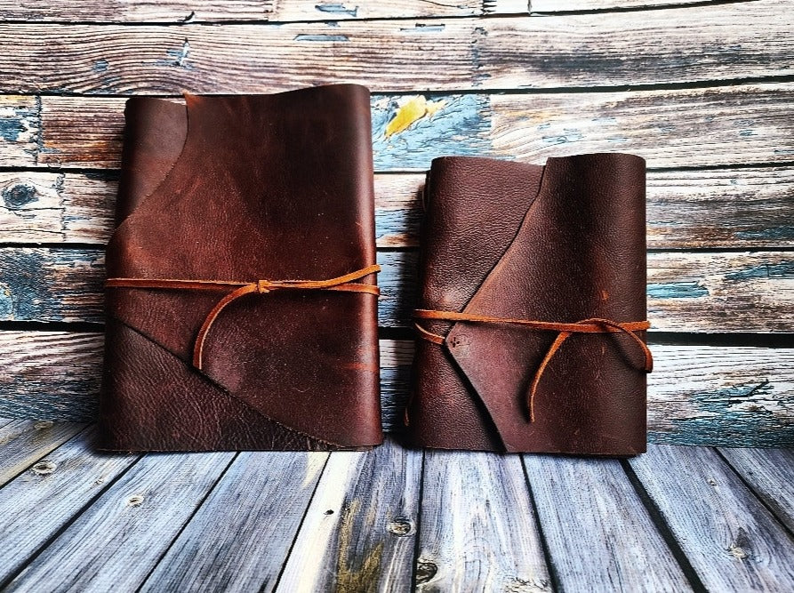 Curate recipes in a personalized cookbook with a luxurious leather cover designed by Tylir Wisdom at Rustic Engravings.