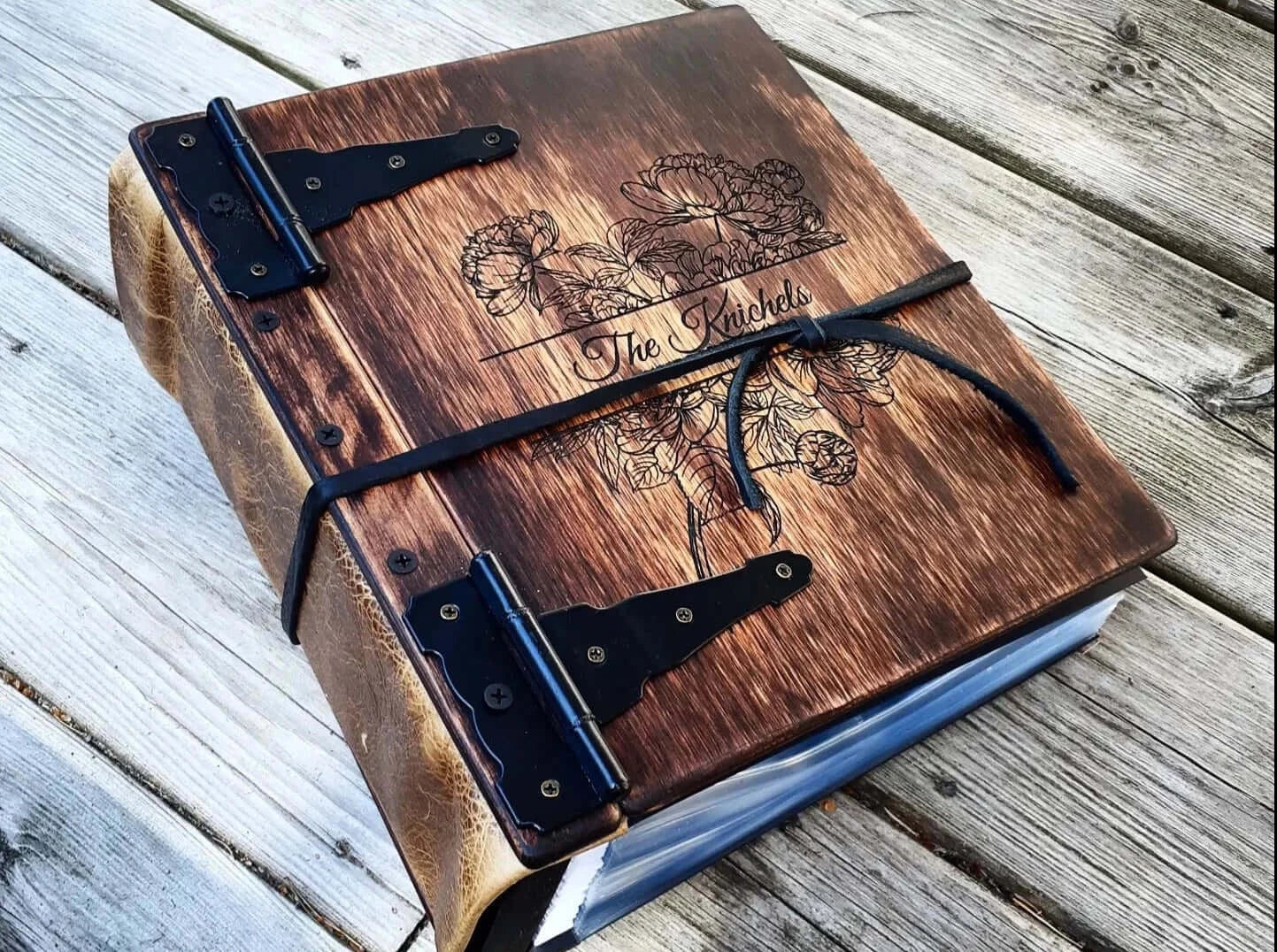 Memories of You Memory Book | Treasure the memories of your loved one with this beautiful and personalized memory book by Rustic Engravings - a heartfelt way to celebrate their life.