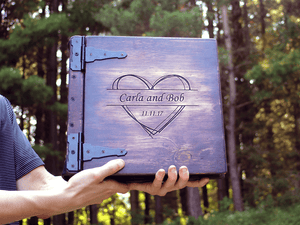 Customized Fifth Anniversary Photo Album: A Unique Gift for Your Spouse. Looking for a truly unique and personalized fifth wedding anniversary gift? Our custom anniversary photo album, hand crafted by artist Tylir Wisdom at Rustic Engravings, is the perfe