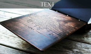 Add A Custom Engraving or Photo - Rustic Engravings Photo Album Fifth Wedding Anniversary Gift