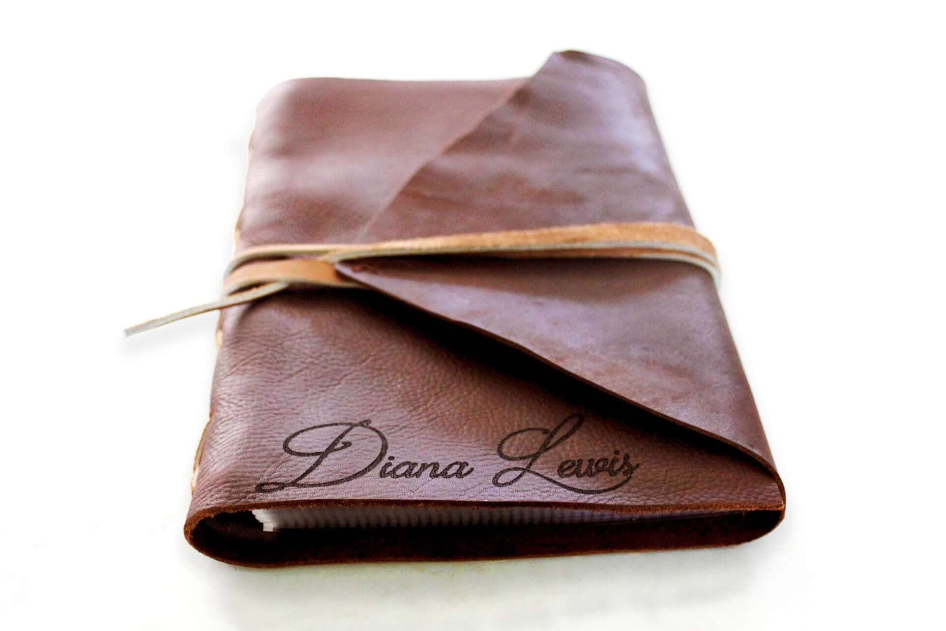 Handmade Leather Diary" | Keep your memories close and your ideas fresh with this one-of-a-kind leather diary by Rustic Engravings - the perfect gift for anyone with a love for the handmade.
