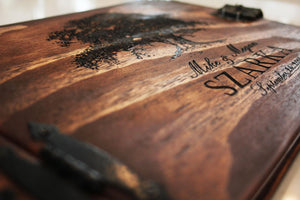 Rustic Engravings Wedding Guestbook" | Make your big day unforgettable with a one-of-a-kind guestbook by Rustic Engravings - the best wedding gift to honor a special union.